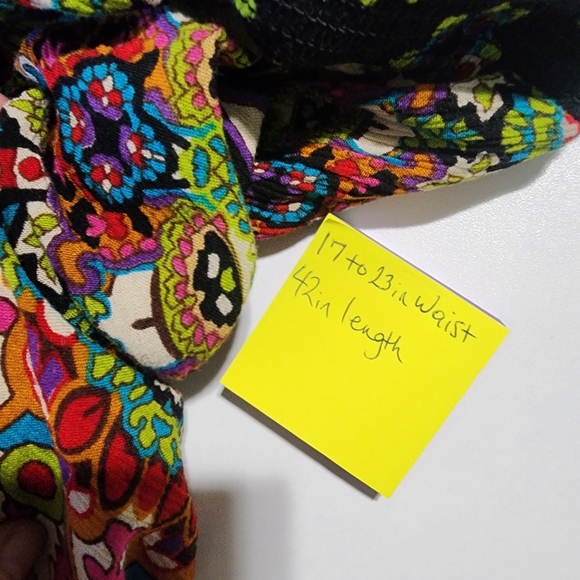 Bohemian multi colored mandala print asymmetrical midi broom skirt - Picture 10 of 10